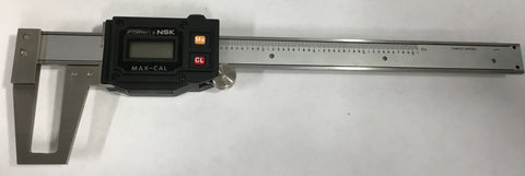 Fowler 54-200-871 Electronic Max-Cal Groove / Neck Measuring Caliper, Anvils with Flat Faces, 0-6" Range, .0005"/0.01mm Graduation *New-Closeout*