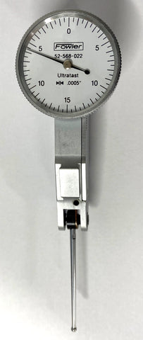 Fowler 52-568-022 UltraTast Test Indicator with Long Point, +/-.015 Range, .0005" Graduation *NEW - OVERSTOCK*