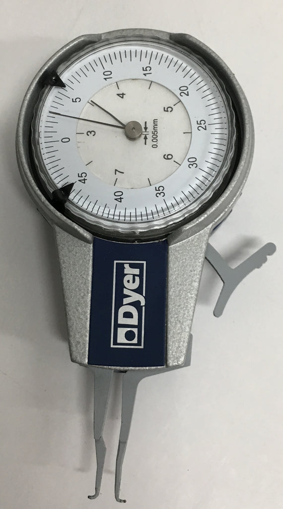 Dyer 104-200-12763 Internal Dial Caliper Gage, 2.5-7.5mm Range, 0.005mm Graduation *MODIFIED CLOSEOUT*