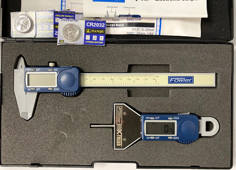 Fowler 74-004-500-0 X-Tread Tire Tread Gage and Poly-Cal Electronic Caliper Kit *NEW - OVERSTOCK ITEM*