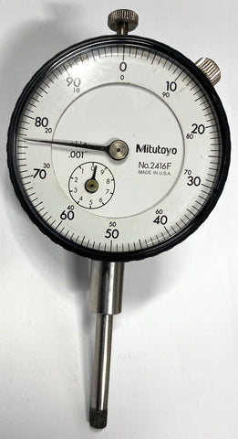 Mitutoyo 2416F Dial Indicator, 0-1" Range, .001" Graduation, Lug Back *USED/RECONDITIONED*