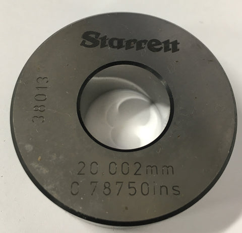 Starrett 20.002mm / .78750” Setting Ring *USED*