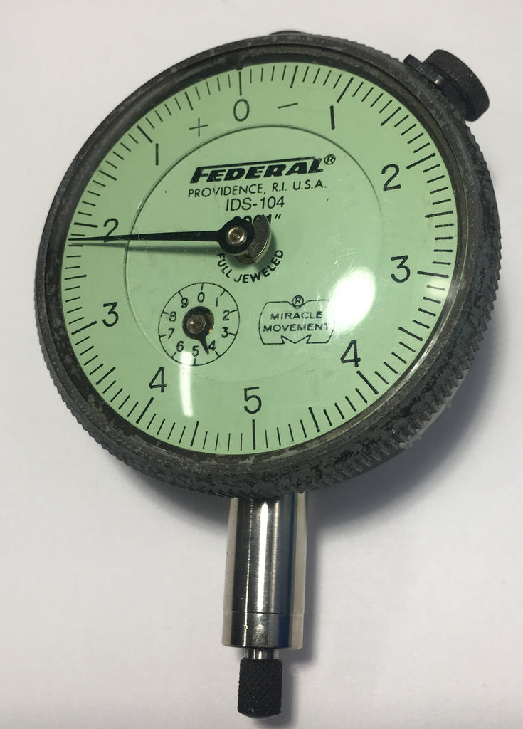 Federal IDS-104 Dial Indicator, 0-.025" Range, .0001" Graduation *USED/RECONDITIONED*
