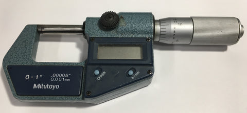 Mitutoyo 293-765-30 Digimatic Micrometer, 0-1"/0-25mm Range, .00005"/0.001mm Resolution *USED/RECONDITIONED*