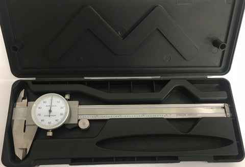 Import Value Dial Caliper with White Dial Face,  0-6" Range, .001" Graduation *NEW - CLOSEOUT*