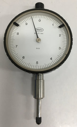 Mahr 810X Dial Indicator, 0-10mm Range, 0.01mm Graduation *USED/RECONDITIONED*