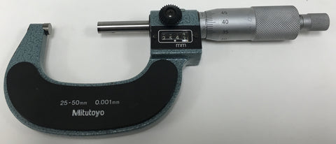 Mitutoyo 193-112 Rolling Digital Outside Micrometer, 25-50mm Range, 0.001mm Graduation *USED/RECONDITIONED*