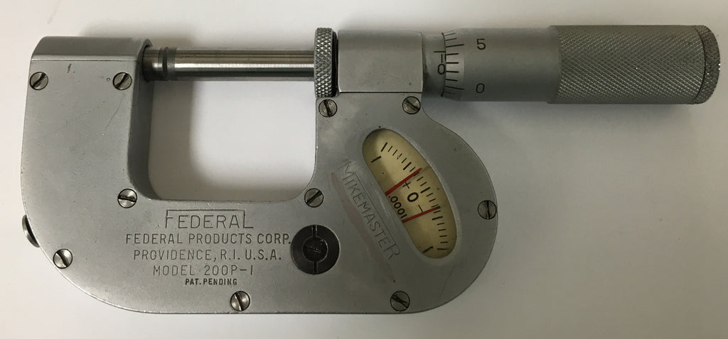 Federal 200P-1 Mikemaster Indicating Micrometer, 0-1" Range, .0001" Graduation *USED/RECONDITIONED*