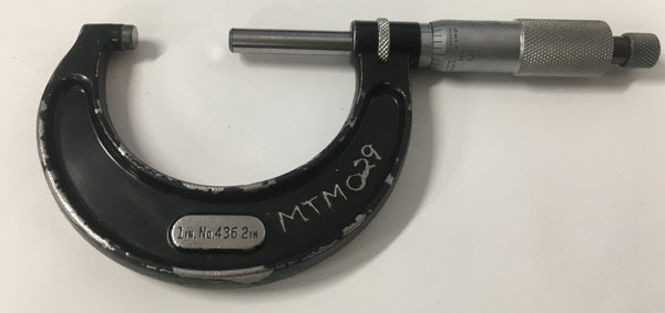 Starrett T436XRL-2SP Outside Micrometer with Chamfered Anvil and Spind ...