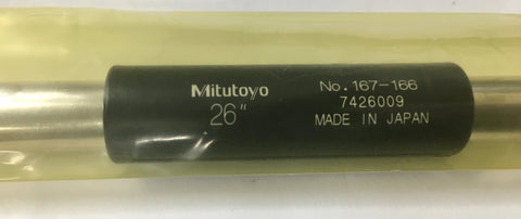 Mitutoyo 167-166 Micrometer Standard Bar, 26" Length, .47" Diameter *New-Open Box