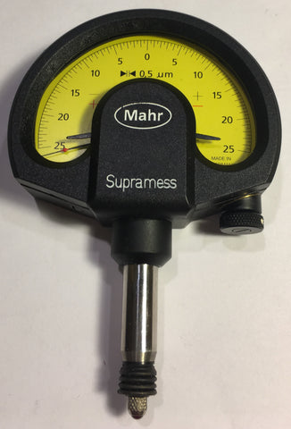 Mahr Federal 4334005 1003 T Supramess Drip-Proof Dial Comparator, ±50 µm Measuring Range, 1µm Readings  *USED/RECONDITIONED*