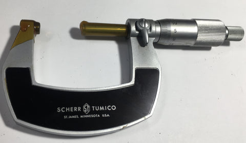 Scherr Tumico 64-0150-22 Outside Micrometer, 25-50mm Range, 0.01mm Graduation *CLOSEOUT*