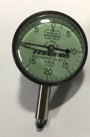 Mahr Federal A6Q Group 0 Dial Indicator with Post Back, 0-.100" Range, .001" Graduation *USED/RECONDITIONED*