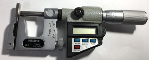 Mitutoyo 317-711 Digimatic UniMike Micrometer, 0-1"/0-25mm Range, .00005"/0.001mm Resolution *USED/RECONDITIONED*