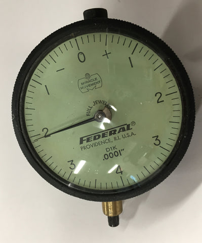 Federal D1K Dial Indicator, 0-.020" Range, .0001" Graduation with Lug Back *USED/RECONDITIONED*