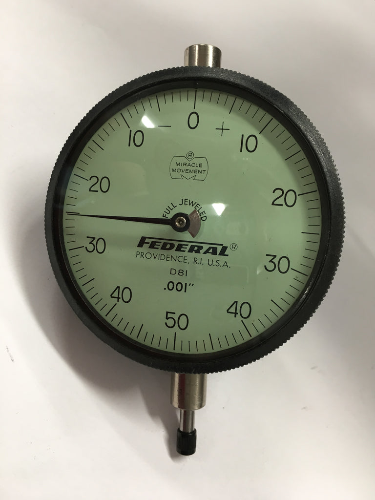 Federal D8I Dial Indicator, 0-.250" Range, .001" Graduation w/ Lug Back *USED/RECONDITIONED*