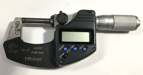 Mitutoyo 293-344 Digimatic Micrometer, 0-1"/0-25mm Range, .00005"/0.001mm Resolution *USED/RECONDITIONED*