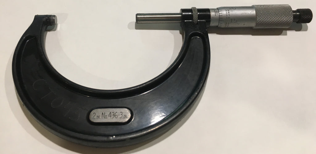 Starrett T436XRL-3SP Outside Micrometer with Chamfered Anvil and Spindle, 2-3" Range, .0001" Graduation *USED/RECONDITIONED*