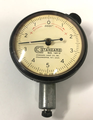 Brown & Sharpe Standard Gage 141-V Dial Indicator, 0-.025" Range, .0001" Graduation *USED/RECONDITIONED*