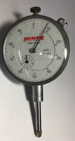 Swiss Precision Instrument Peacock 20-333 Dial Indicator, 0-1" Range, .001" Graduation *USED/RECONDITIONED*