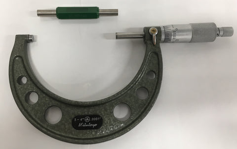 Mitutoyo 103-218 Outside Micrometer, 3-4" Range, .0001" Graduation *USED/RECONDITIONED*