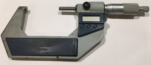 Mitutoyo 293-723-30 Digimatic Micrometer with Spherical Tapered Anvil and Spindle, 2-3"/50-75mm Range, .00005"/0.001mm Resolution *USED/RECONDITIONED*