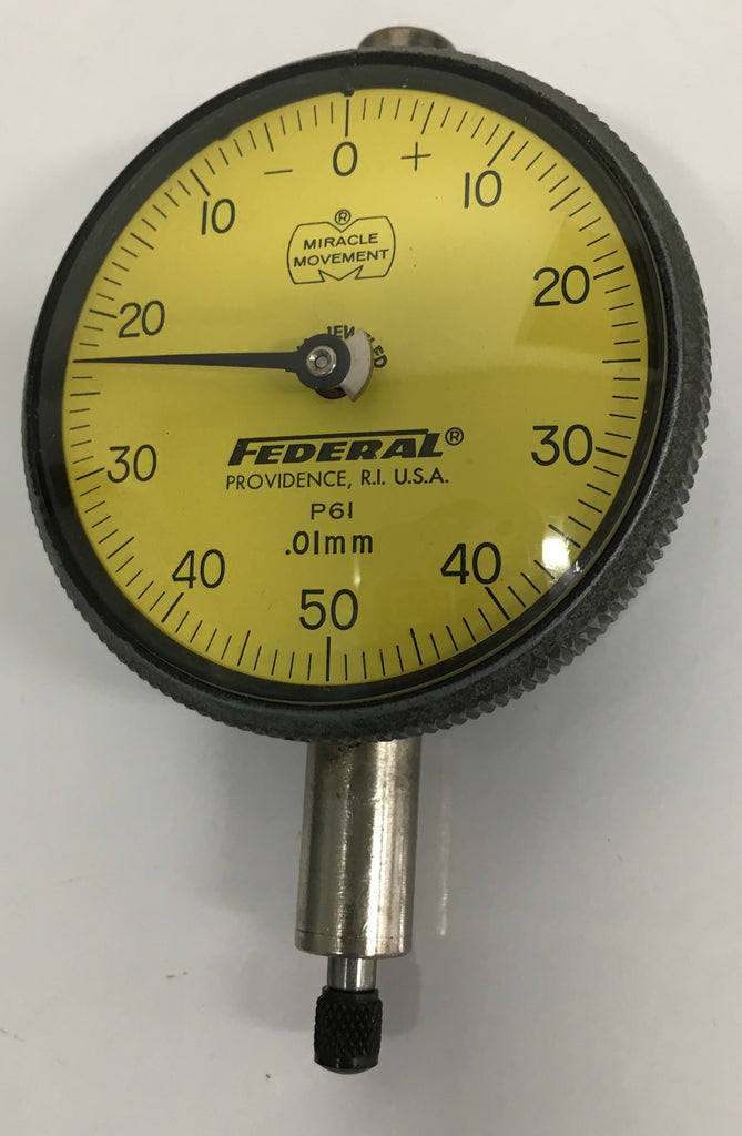 Mahr Federal P6I Group 2 Dial Indicator, 0-2.50mm Range, 0.01mm Graduation *USED/RECONDITIONED*