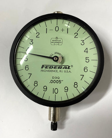 Mahr Federal D3Q Dial Indicator with Flat Back, 0-.050" Range, .0005" Graduation *USED/RECONDITIONED*