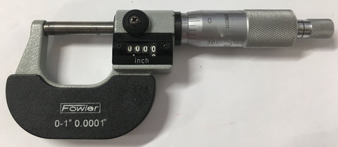 Fowler 52-224-001 Rolling Digital Counter Micrometer, 0-1" Range, .0001" Graduation *USED/RECONDITION*