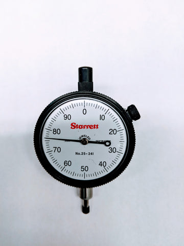 Starrett 25-241J Group 2 Dial Indicator, 0-.250" Range, .001" Graduation