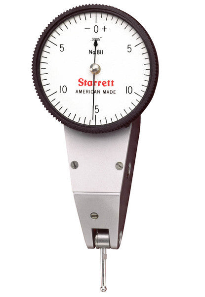 Starrett 811-5PZ Dial Test Indicator with Swivel Head, .030" Range, .0005" Graduation