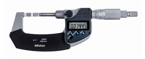 Mitutoyo 422-330-32 Digimatic Blade Micrometer, 0-1"/0-25.4mm Range, .00005"/0.001mm Resolution
