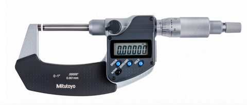 Mitutoyo 406-350 Digimatic Non-Rotating Spindle Micrometer, 0-1"/0-25.4mm Range, .00005"/0.001mm Resolution *SHOWROOM ITEM*