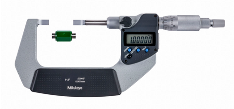 Mitutoyo 422-331-30 Digimatic Blade Micrometer, 1-2"/25.4-50.8mm Range, .00005"/0.001mm Resolution