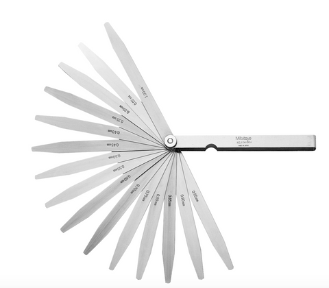 Mitutoyo 184-304S Thickness Gage Set, 0.05-1mm Range, 20 Leaves *NEW - Open Box Item*