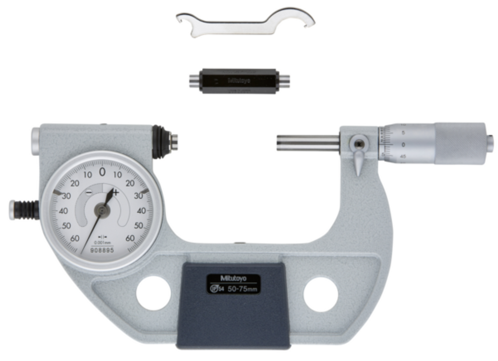 Mitutoyo 510-123 Indicating Micrometer, 50-75mm Range, 0.001mm Graduation *CLEARANCE*