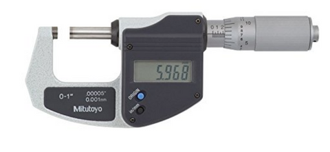 Mitutoyo 293-832-30 Digimatic Micrometer, 0-1"/0-25mm Range, .00005"/0.001mm Resolution