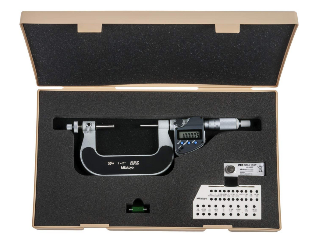 Mitutoyo 324-352-30 Gear Tooth Micrometer 1-2" Range, .00005"/0.001mm Resolution