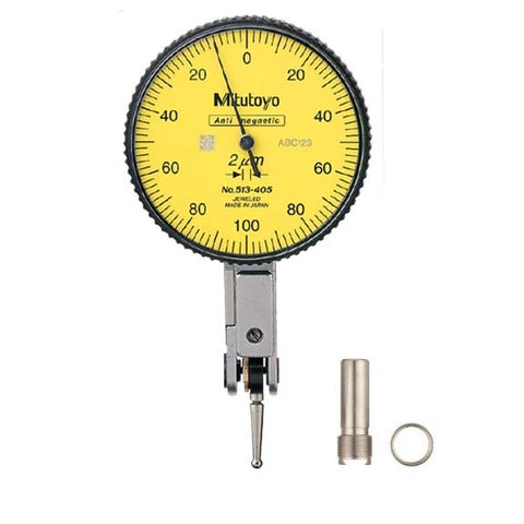 Mitutoyo 513-405-10E Dial Test Indicator, 0.2mm Range, 0.002mm Graduation
