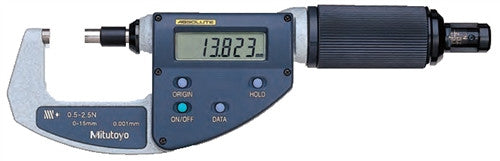 Mitutoyo 227-211-20 Adjustable Measuring Force Micrometer, 0-.6" Range, .00005"-0.001mm Resolution