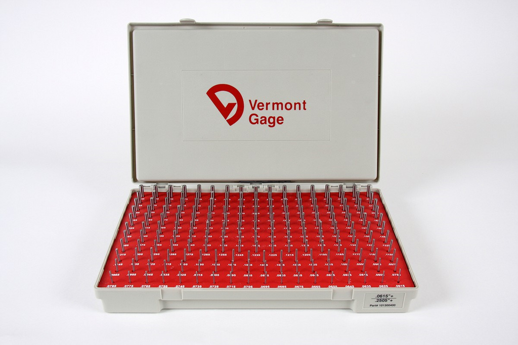 101200900 Vermont Gage Class ZZ steel pin gage set (.833-.9160") 84pc minus tolerance