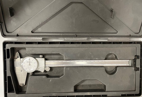 Mitutoyo 505-676 TiN Coated Dial Caliper, 0-8" Range, .001" Graduation *USED/RECONDITIONED*