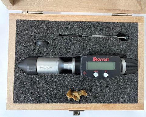 Starrett 770XTZ-200 Electronic Internal Micrometer, .160-.200"/4-5mm, .00005"/0.001mm Resolution *New - Open Box Item*