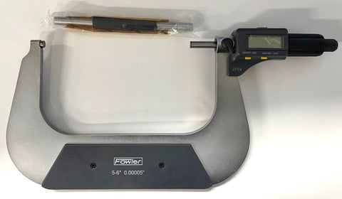 Fowler 54-860-006-0 IP54 Electronic Micrometer, 5-6"/125-150mm Range, .00005"/0.001mm Resolution *NEW - OVERSTOCK ITEM*