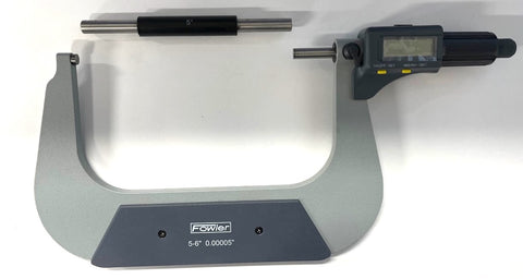 Fowler 54-850-006-0 Electronic Micrometer, 5-6"/125-150mm Range, .00005"/0.001mm Resolution *NEW - OVERSTOCK ITEM*