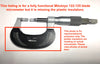 Mitutoyo 122-125 Blade Micrometer without Frame Insulators, 0-1" Range, .0001" Graduation *USED/RECONDITIONED