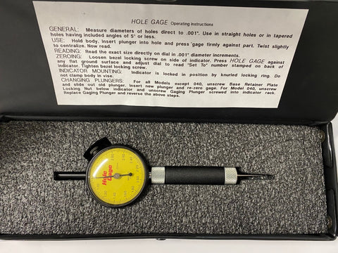 Fowler 53-784-200-0 Dial Hole Gage, .75-3.3mm Range, 0.02mm Graduation *NEW - Open Box Item*