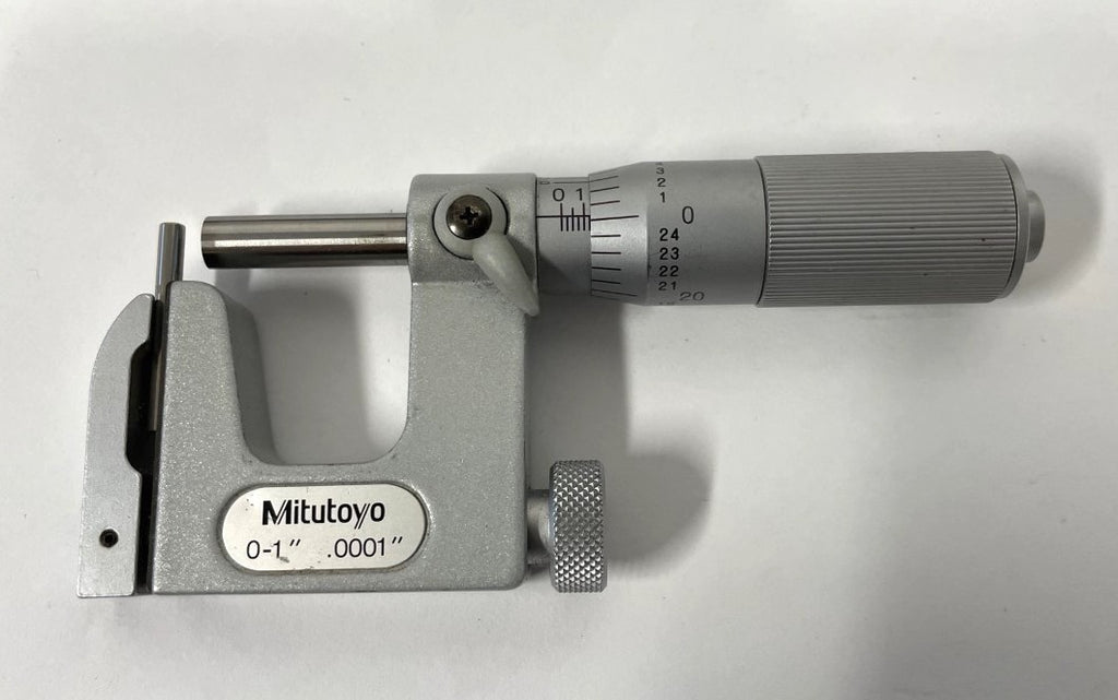 Mitutoyo 117-107 Uni-Mike Interchangeable Anvil Micrometer, 0-1" Range, .0001" Graduation *USED/RECONDITIONED*