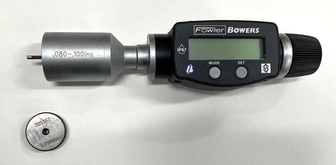 Fowler 54-367-003-0 Bowers XTD3 Electronic Holemike Internal Micrometer, .080-.100″/2-2.5mm Range, .00005″/.001mm Resolution *NEW - OVERSTOCK ITEM*