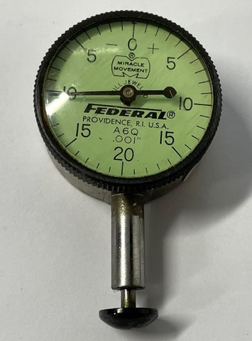 Mahr Federal A6Q Group 0 Dial Indicator with Flat Back, 0-.100" Range, .001" Graduation *USED/RECONDITIONED*